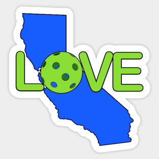 California Loves Pickleball Sticker